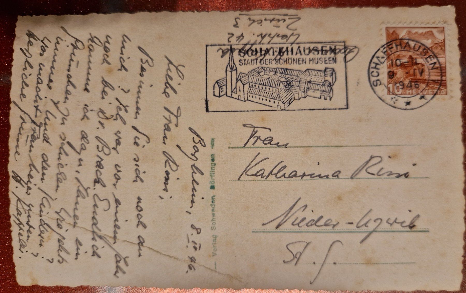 Cartoline postali: Mettmenstetten ? RAR – Usato da Melchnau venduto da Fishel 1