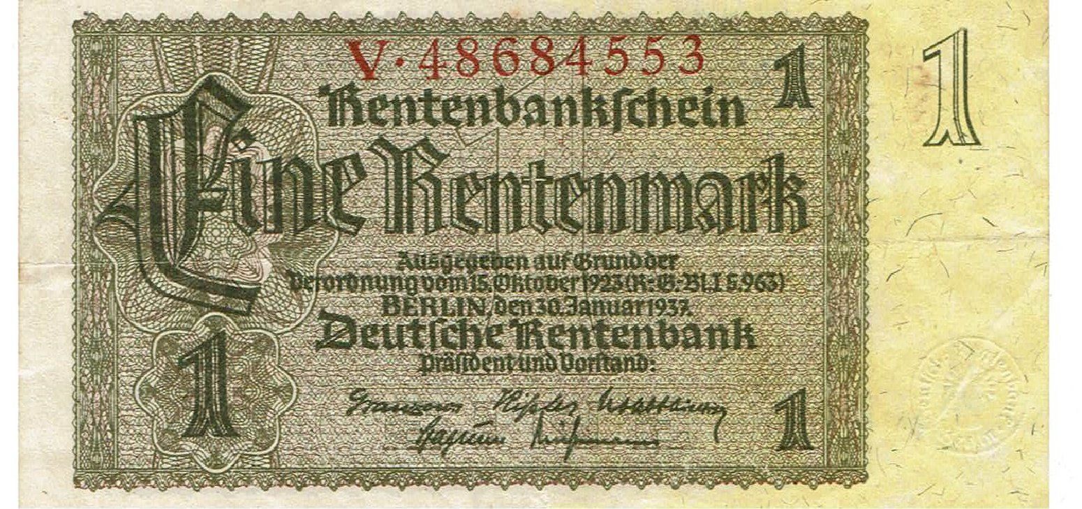 Banconote: Berlin 1 Rentenmark 1923 SS++-VZ – Usato da Steffisburg venduto da ber_8htf