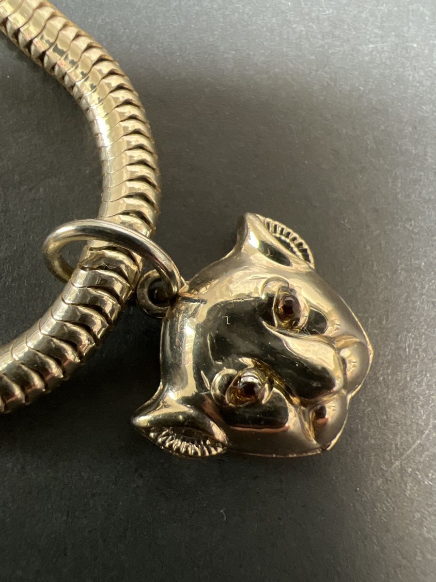Catenine: Goldige Kette mit Panter Anhänger – Usato da HORGEN venduto da vladibarca10 6