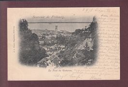 FRIBOURG - Pont du Gotteron - 1898 // petite déchirure //