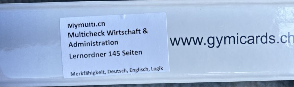 Libri: Gymicards Multicheck Wirtschaft & Administration – Usato da Schwerzenbach venduto da Cheers70 4