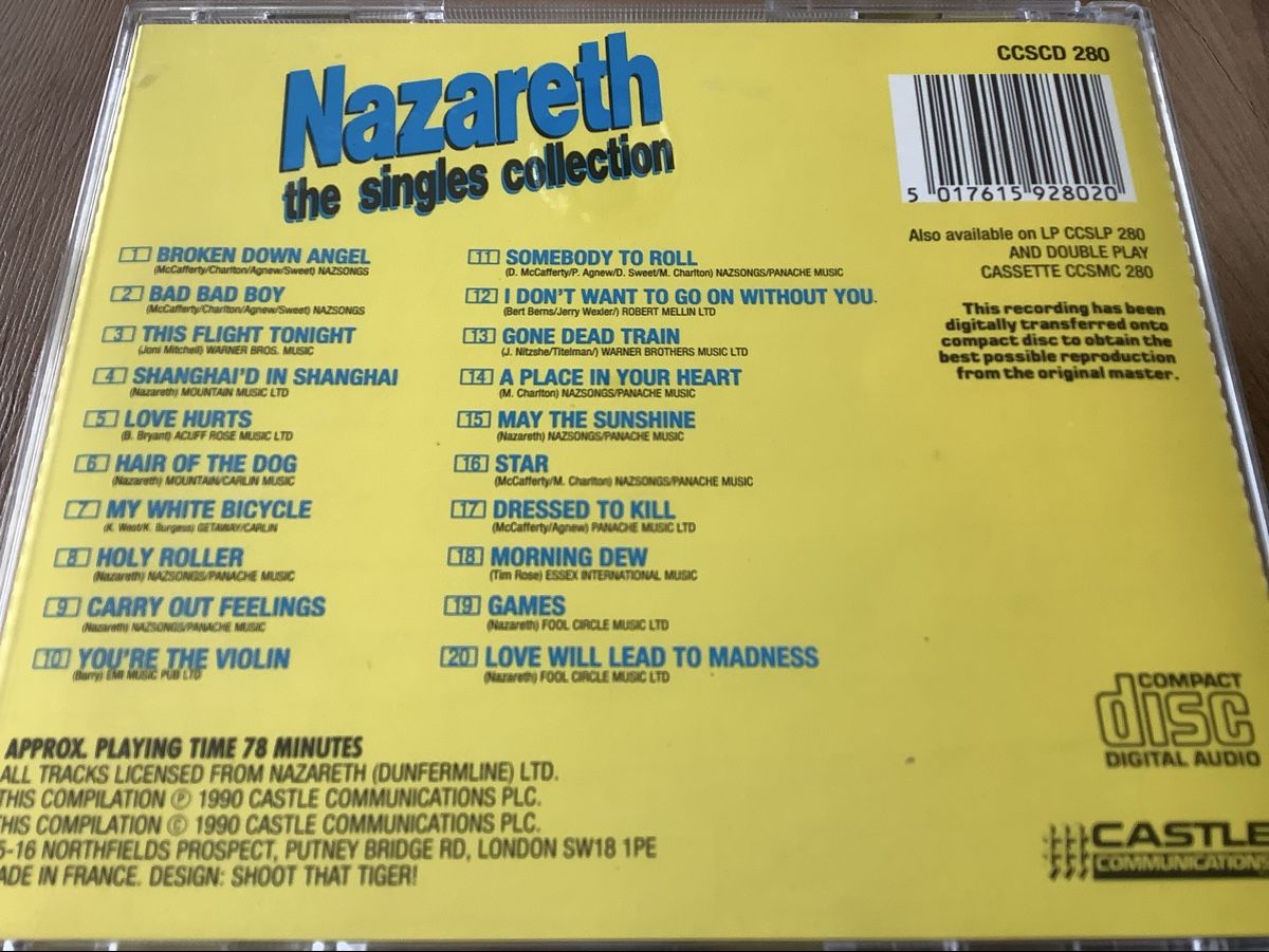 CD: Nazareth The Singles Collection CD – Usato da herzogenbuchsee venduto da HIFIANER 1