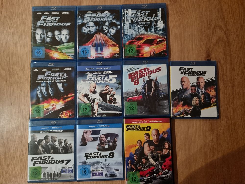 Fast Furious Filmreihe 1-9 Hobbs Shaw (Gebraucht) in