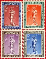 timbres * Luxembourg 1937 Wenceslas II M305#308
