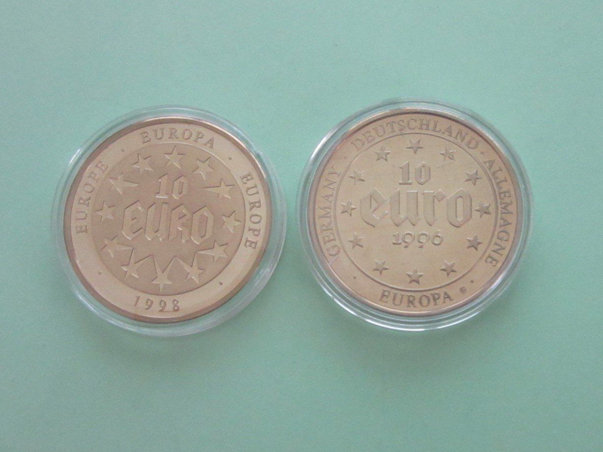 Medaillen: 2 Medaillen "10 EURO 1996 / 1998" – Neu (gemäss Beschreibung) aus Degersheim von Tforelle 1