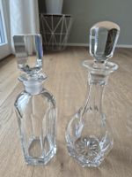 2 Kristallglas Karaffen mit Stöpsel, guter Zustand