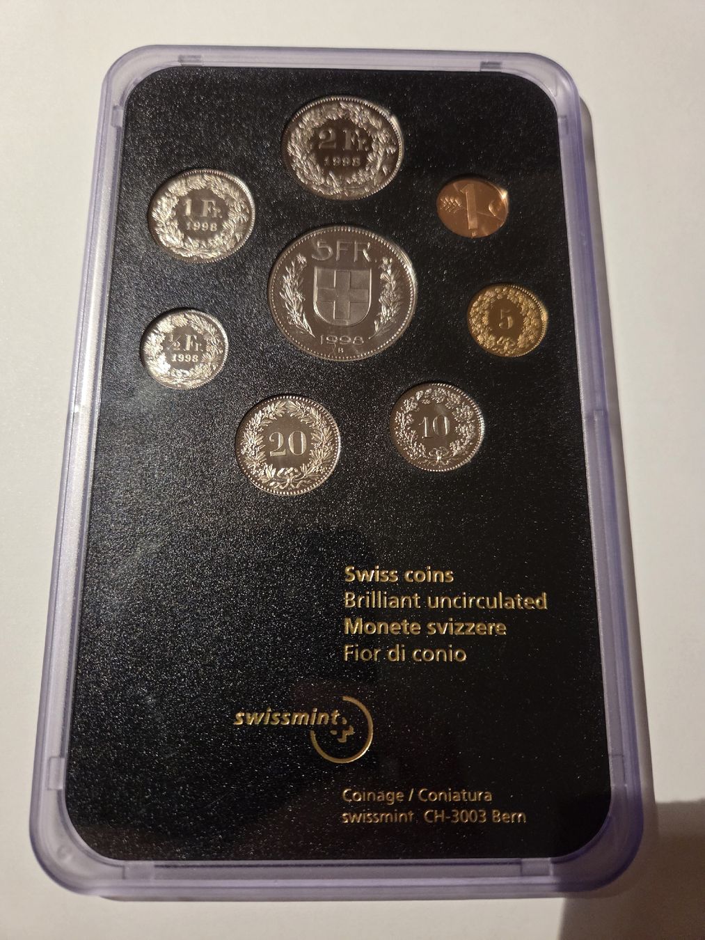 Tutti le monete: Schweizer Münzsatz Stempelglanz 1998, KMS – Nuovo (secondo la descrizione) da Kägiswil venduto da pro_hm55