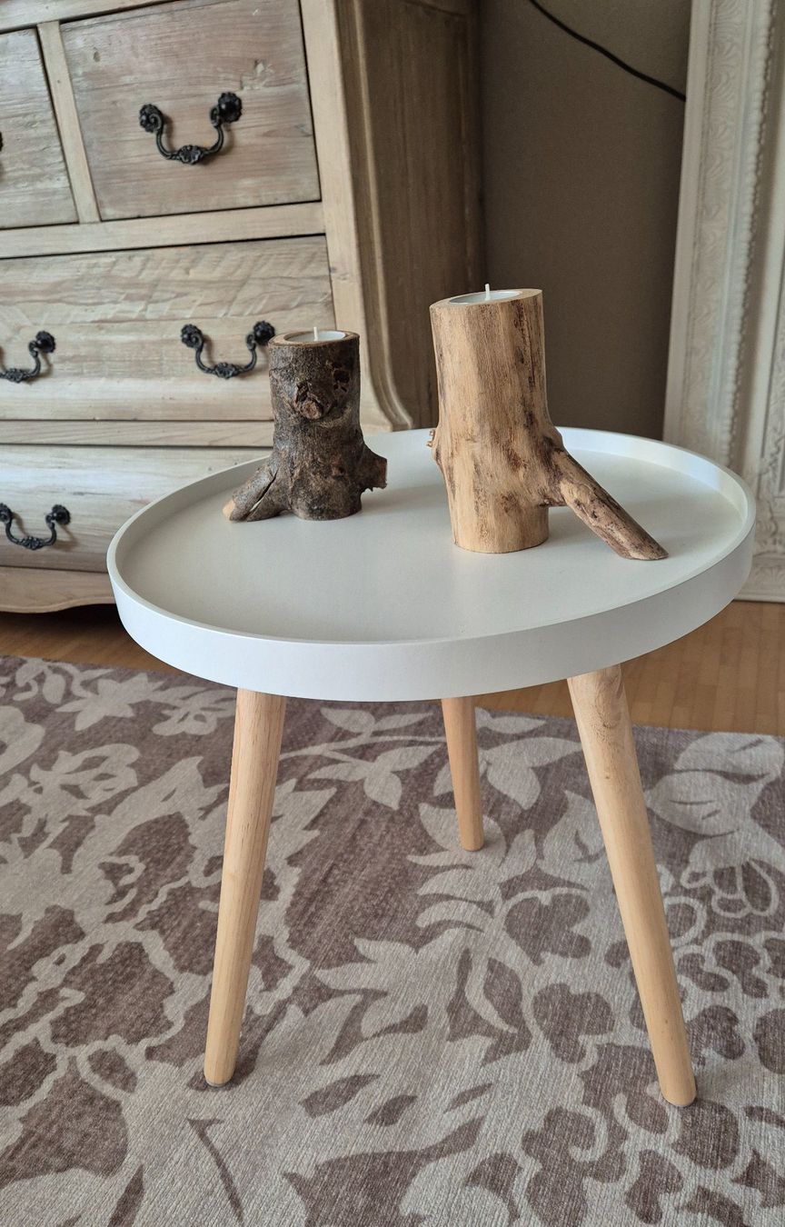 Tutte le decorazioni: Beistelltisch und 2 Kerzenständer Holz – Nuovo (secondo la descrizione) da Tagelswangen venduto da GABGABFI 1