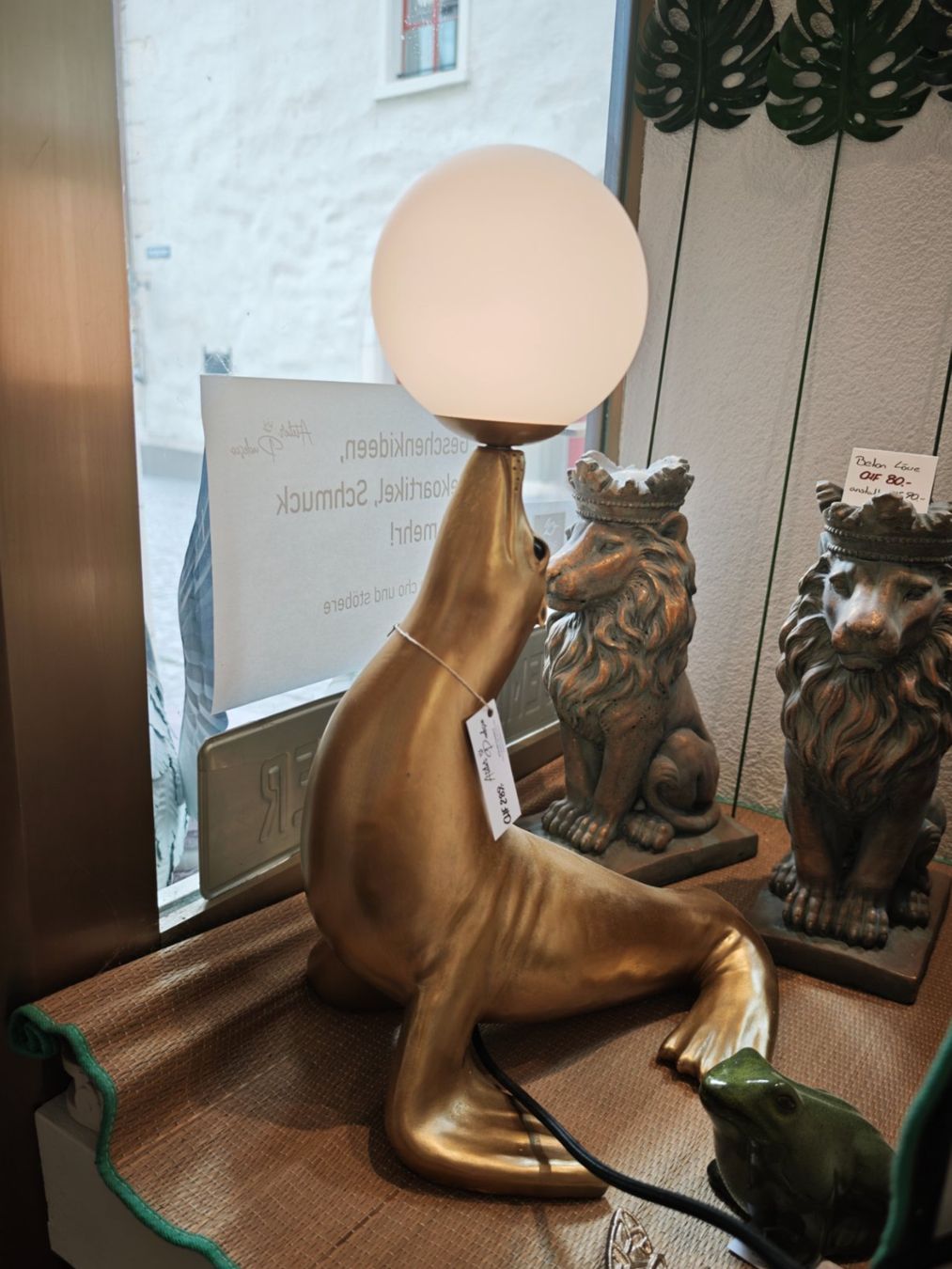 Lampade: Seehund / Robbe Lampe Gold – Nuovo e nell'imballaggio originale da Schaffhausen venduto da AtelierPudesco 4