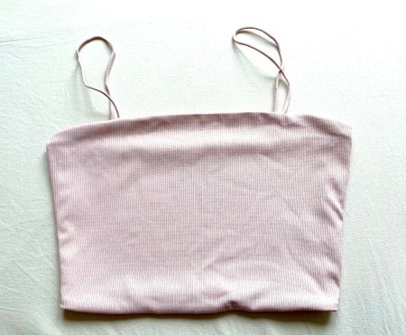 Shein Crop Top Gerippt Rosa Träger Pink Oberteil Gr. S NEU