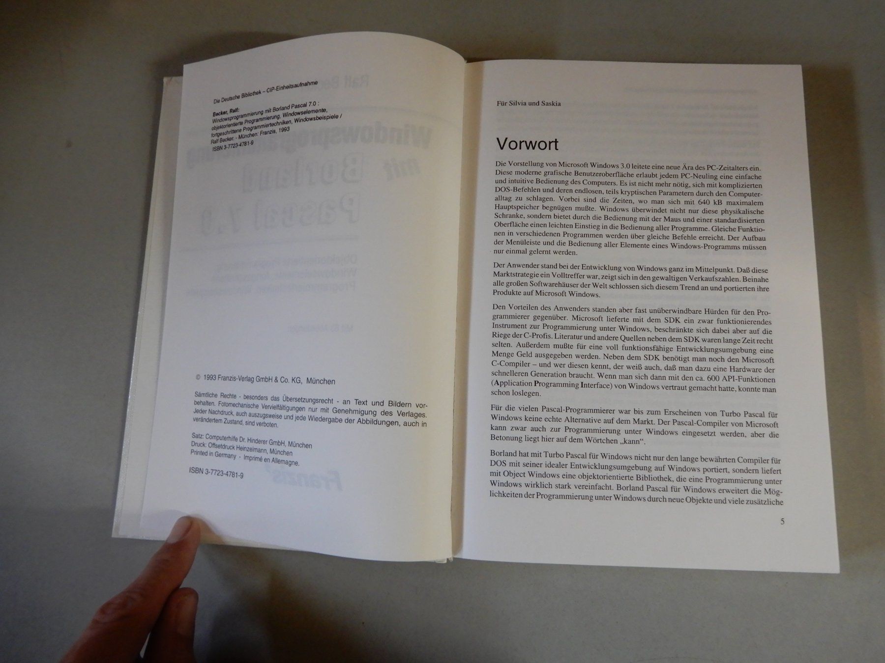 Bücher: Windows-Programmierung mit Borland Pascal 7.0 – Gebraucht aus Erstfeld von Mario_boe0 2