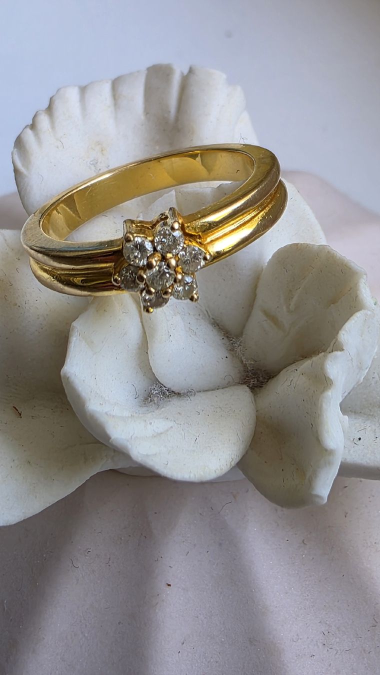Anelli: GOLD ring mit Diamanten – Nuovo (secondo la descrizione) da Effretikon venduto da rinuom01