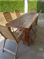 Gartentisch mit 6 Stühlen Holz gebraucht