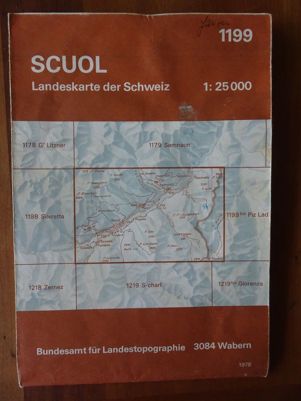 Landkarten & Atlanten: Landeskarte der SChweiz:  Scuol – Gebraucht aus männedorf von purzelchen