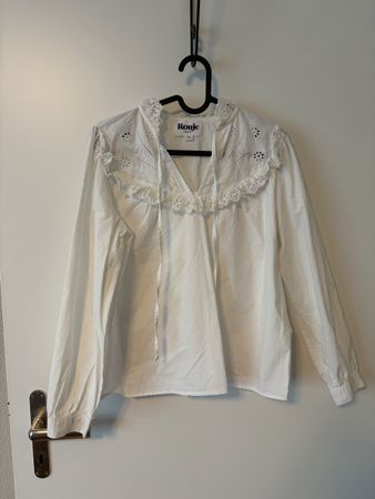 Rouje Paris Bluse weiss mit Stickerei