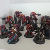 Well painted Blood Angels Army Warhammer 40k