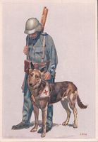 Fête Nationale Suisse 1937 Chien et Soldat sanitaire (603)