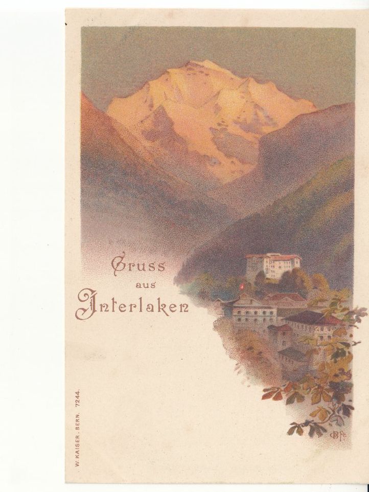 Ansichtskarten: Interlaken ca. 1900 – Gebraucht aus Bürglen TG von StampGraf