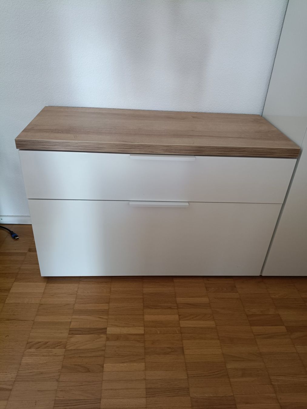 Cassettiere: Kommode/Schuhschrank Hochglanz weiss 2-teilig – Usato da Zürich venduto da r_b24mt 4