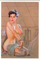 Postkarte "Pin-up".