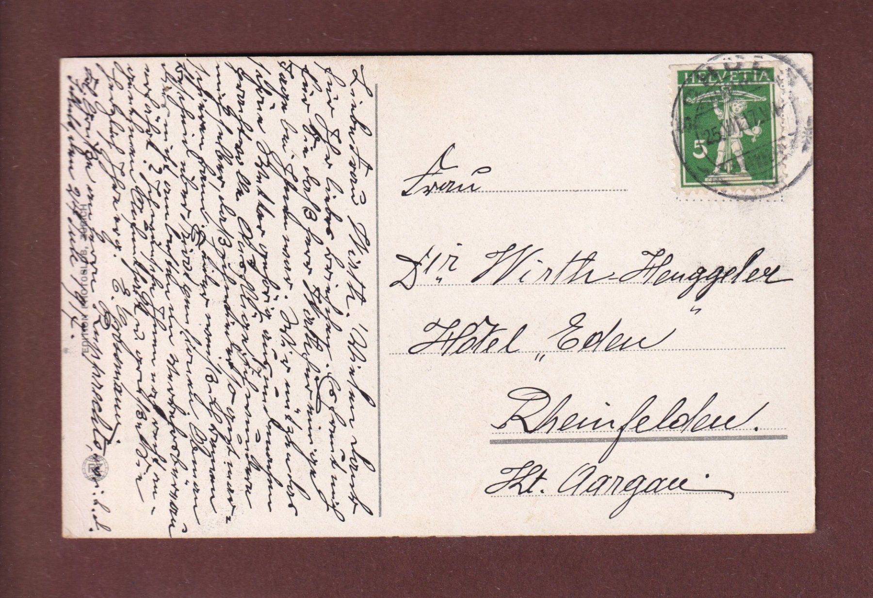 Cartes postales: Unter-Engadin - SCHULS - 1917 – D'occasion à Pully par nicecards-shop 1