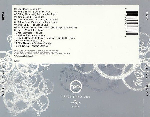 CD: Verve Today 2001 CD - Jazz Thing Compilation – Usato da Zürich venduto da Aspri 1