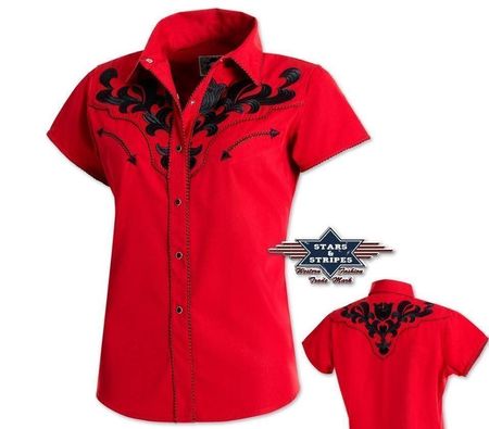 Kurzarm Westernbluse ELLA