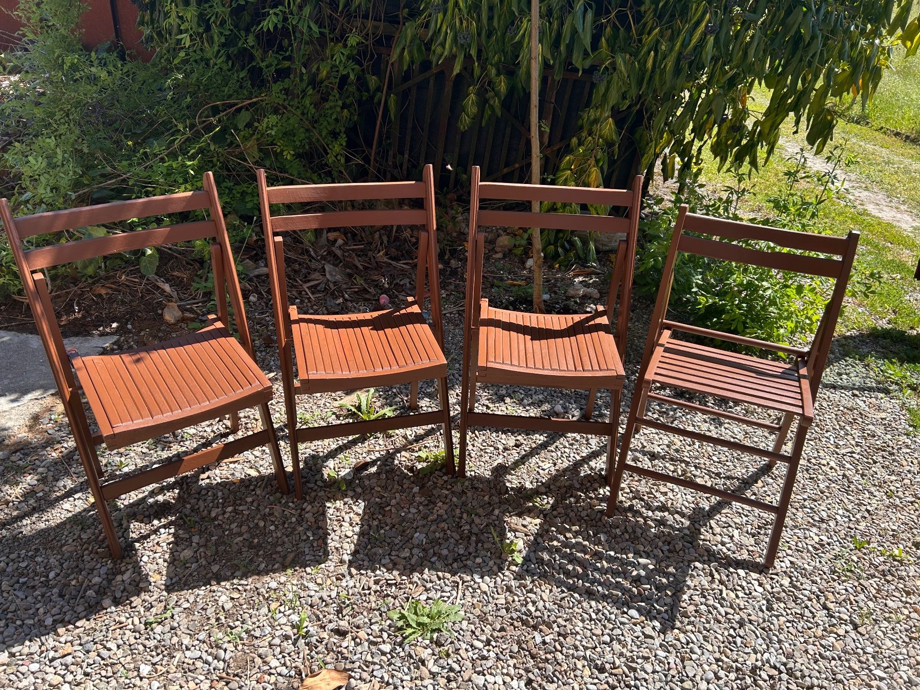 Sedie: 4 Klappstühle in schönem Braun – Usato da Aristau venduto da WalterM06