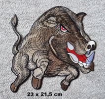 Riesen WILDSCHWEIN - Aufnäher - Aufbügler - 23x21,5cm