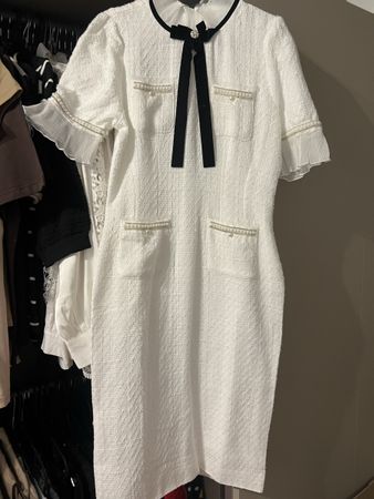 Kleid weiss kurzarm