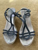 Laura Vita Sandalen Keilabsatz schwarz gebraucht Zustand
