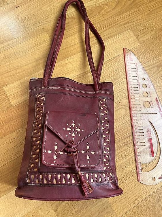 Sac à main artisanal multicolore, Sac en cuir rétro, livraison gratuite