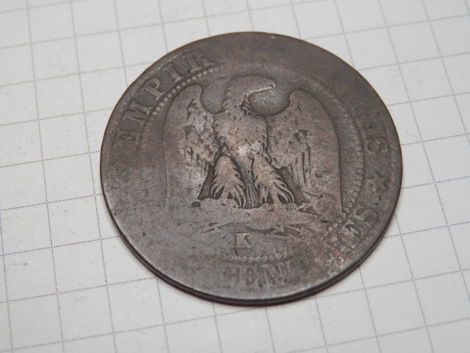 Alle Münzen: Frankreich 5 Centimes, 1854 Münzzeichen "K" - Bordeaux – Gebraucht aus Weiach von weiach81 1