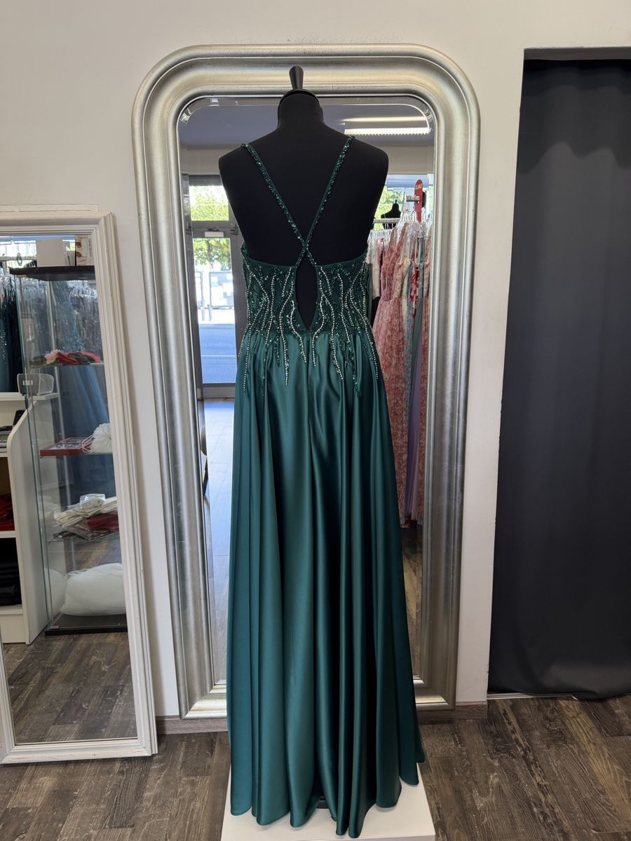 Vestiti: Abendkleid dunkelgrün mit Perlen Grösse 38 – Nuovo e nell'imballaggio originale da Schlatt ZH venduto da xhesiesi 5
