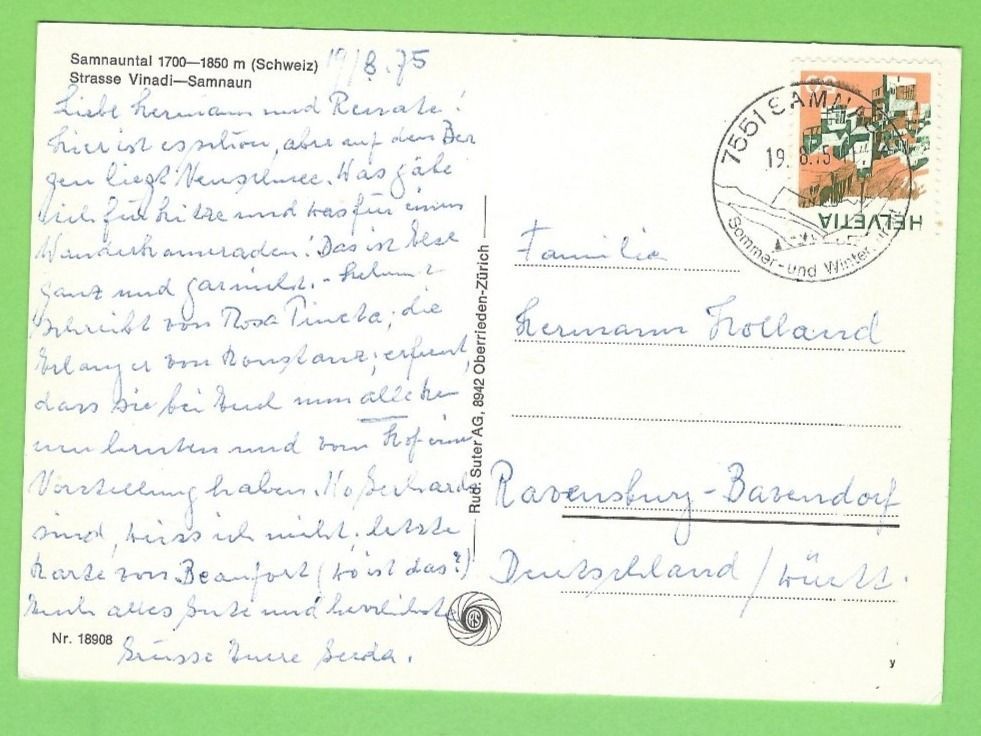 Cartoline postali: Samnauntal – Usato da Zürich venduto da t24_de 1