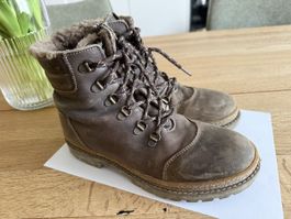Bisgaard Winterstiefel gefüttert leder braun Grösse 37 