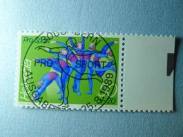 1986 Pro Sport W67  ET Vollstempel  Sport im Verein mit Rand