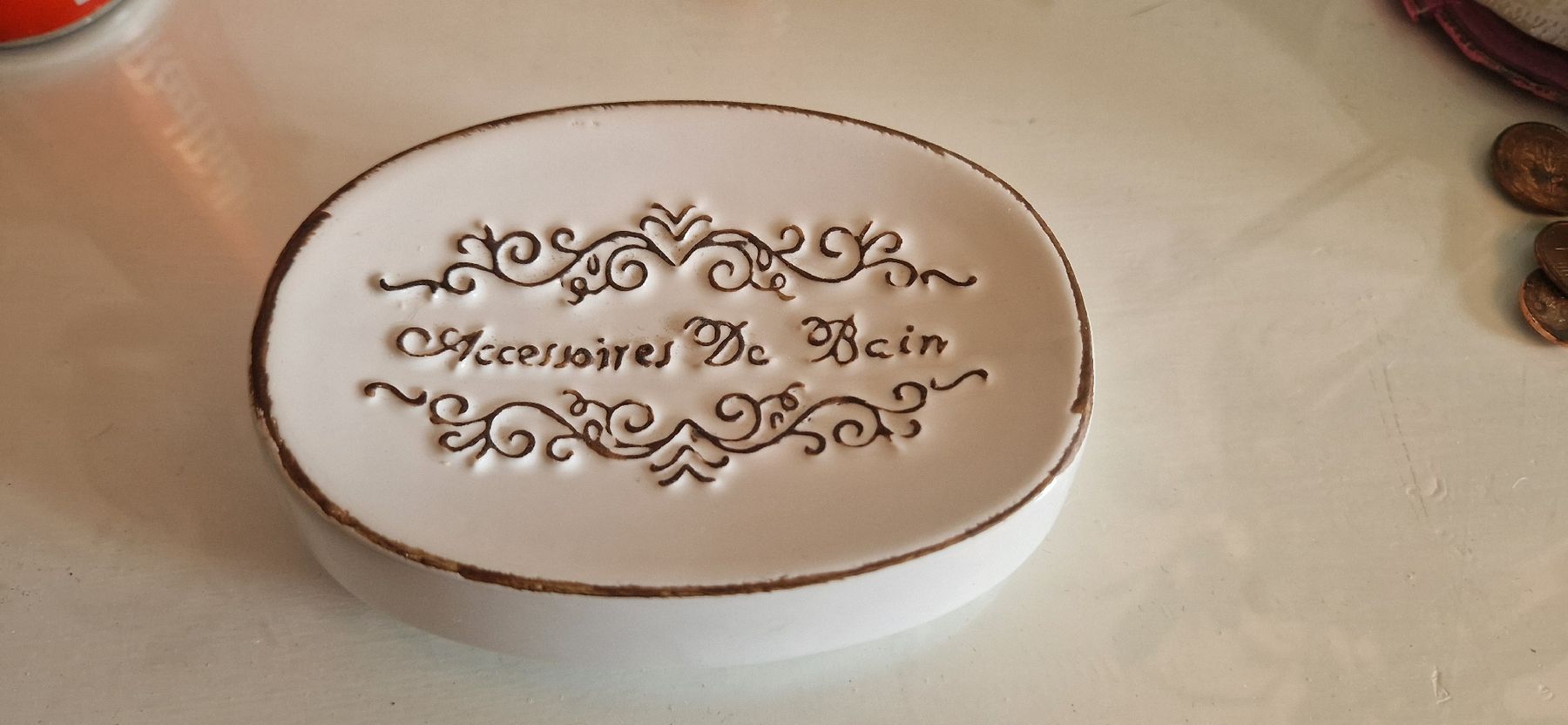 Portasapone: Keramik Seifenschale "Accessoires De Bain" – Usato da Rüfenacht BE venduto da Loeti1992 1