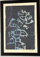 KLAUS DÄNIKER abstrakter Holzschnitt, handsign./nummeriert
