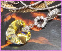 Herz Anhänger mit Zirkonia & Kette