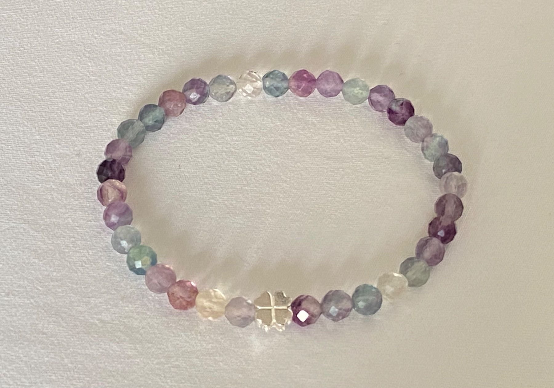 Bracciali & Braccialetti: Edelstein Armband Fluorit facettiert mit Silber auf Mass – Nuovo e nell'imballaggio originale da Zuzwil SG venduto da Lemliskat
