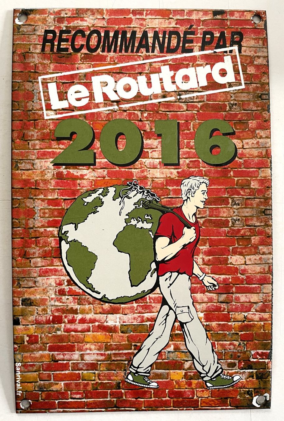 Schilder: Guide du Routard 2016 - Plaque émaillée/Emailschild – Gebraucht aus Savagnier von Ne2065