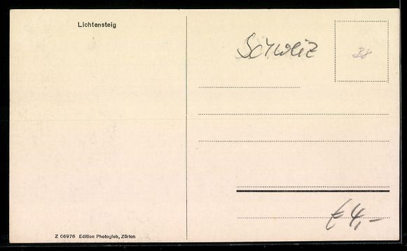 Cartoline postali: Lichtensteig, Ortspanorama mit Bahnschie – Usato da Berlin venduto da bartko-reher 1