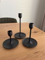 Aluminium Kerzenständer 3er Set in Schwarz, super Zustand