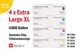 HP-130A (CF-350A bis CF-353A) – Kompatibler Toner 4x