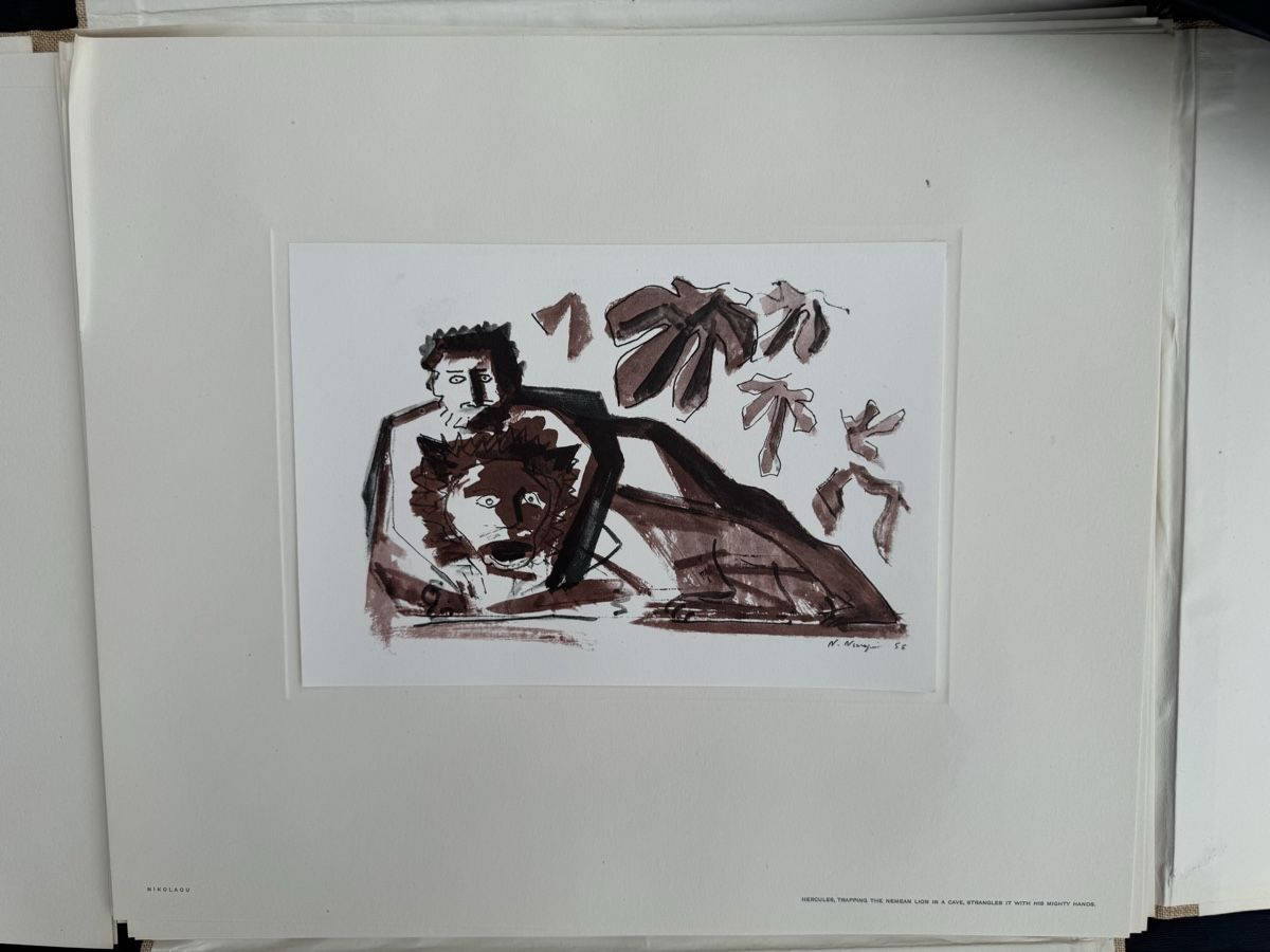 Ordner: Hercules Kunstmappe Griechenland 1957 mit Widmung – Gebraucht aus Zürich von Brockiwelt 7