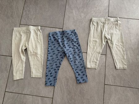 Leggings - Grösse 68/74 - grüner Knopf/Tchibo - 3 Stück