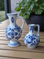 2er Set elegante Delft Blauw Krüge / Vasen – Handgemalt 