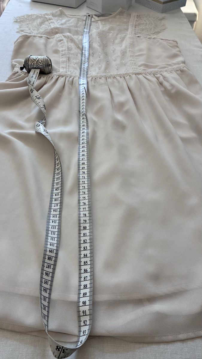 Vestiti: Kleid Spitze Creme Kurzarm Grösse ca 42 – Nuovo (secondo la descrizione) da Bäretswil venduto da Viechel 4