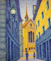 Blick auf Grossmünster in Zürich (Ölgemälde) Nr. 252